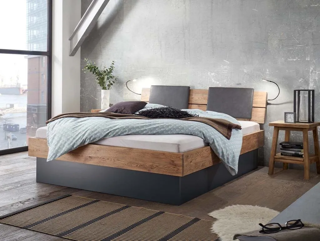 Hasena Bett Oak Vintage Wildeiche Massivholz Cadro 18 Ivio