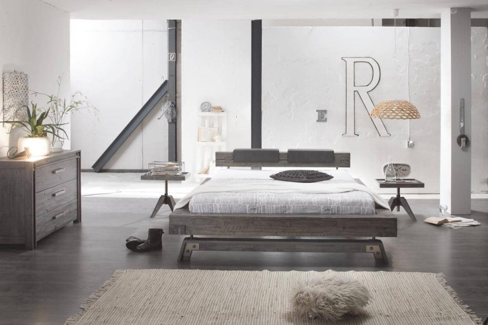 Hasena Bett Factory-Line Bloc 16 Akazie Vintage grey massiv
