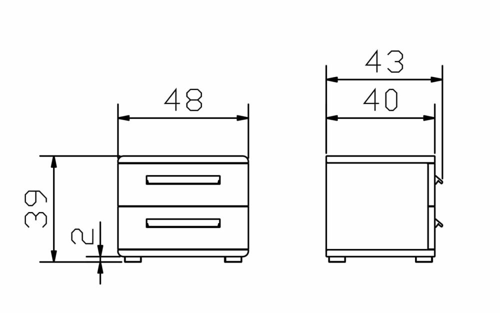 Hasena Nachttisch Noma Konstruktion
