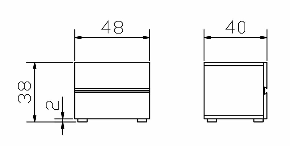 Menza Konstruktion Nachttisch