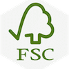 FSC Label – Zertifikat für nachhaltigere Waldwirtschaft. Mehr Informationen in den FAQs.