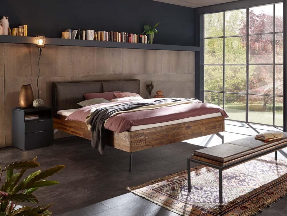 Hasena_Bett_Factory-Line_Cone23_Tondo_Cena_Anthracit_Akazie-Vintage-brown