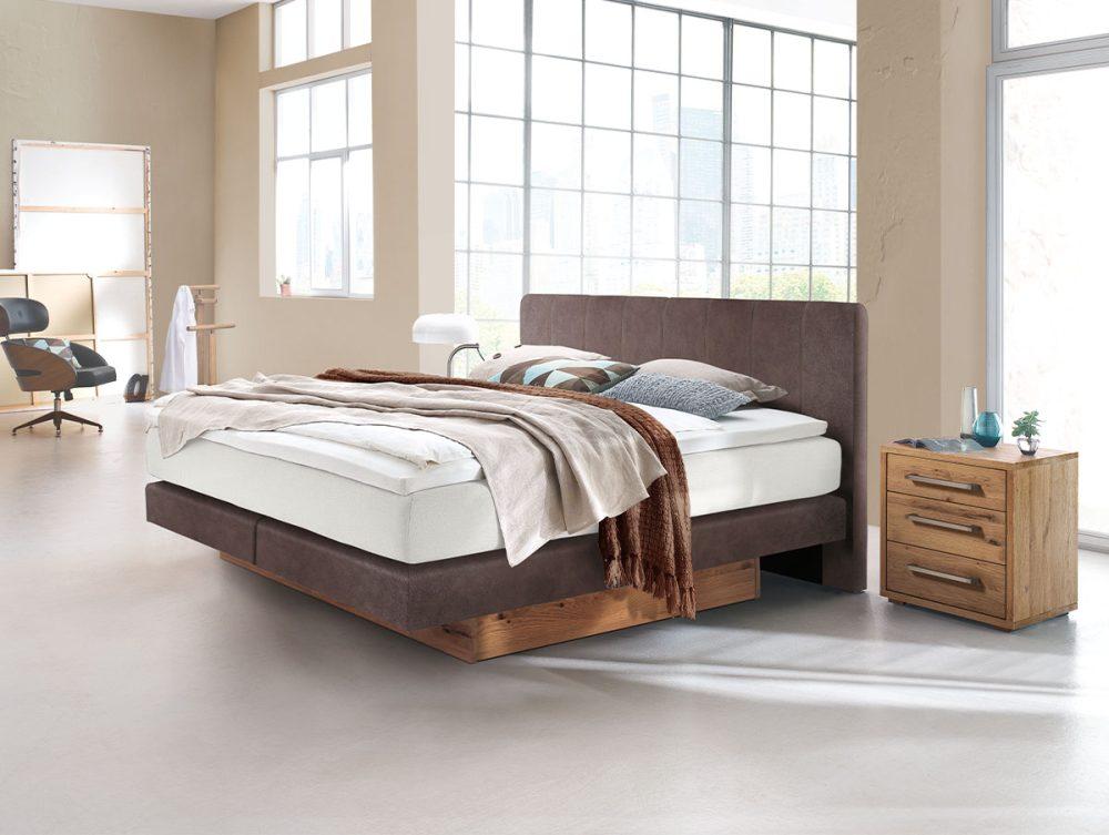 Hasena_Boxspring-Bett_Lovitio-Box-36_Nizza_Wildeiche-natur_Buffalo-espresso