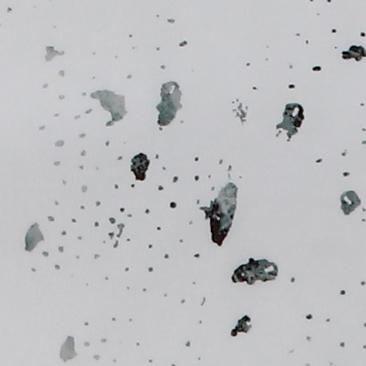 Verleihen Sie Ihrer Bettwäsche Linus einen modernen Touch mit kleinen schwarzen und grauen Spritzern auf weißem Hintergrund, die an verstreute Farbtropfen oder Tintenflecken erinnern.