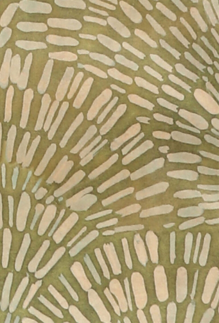 Die Bettwäsche Tamara-R Selection Tami zeichnet sich durch ein modernes abstraktes Design aus beigen, länglichen Ovalen in strahlenförmigen Gruppen auf gedämpftem Olivgrün aus, was ihr einen strukturierten, organischen Look verleiht - perfekt für moderne Schlafzimmer.