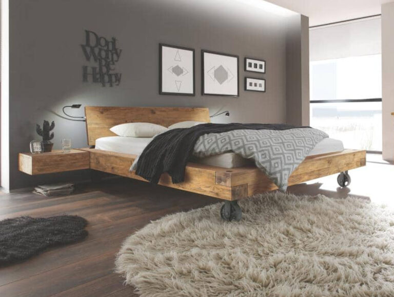 Hasena Bett Oak Vintage Wildeiche Massivholz Road