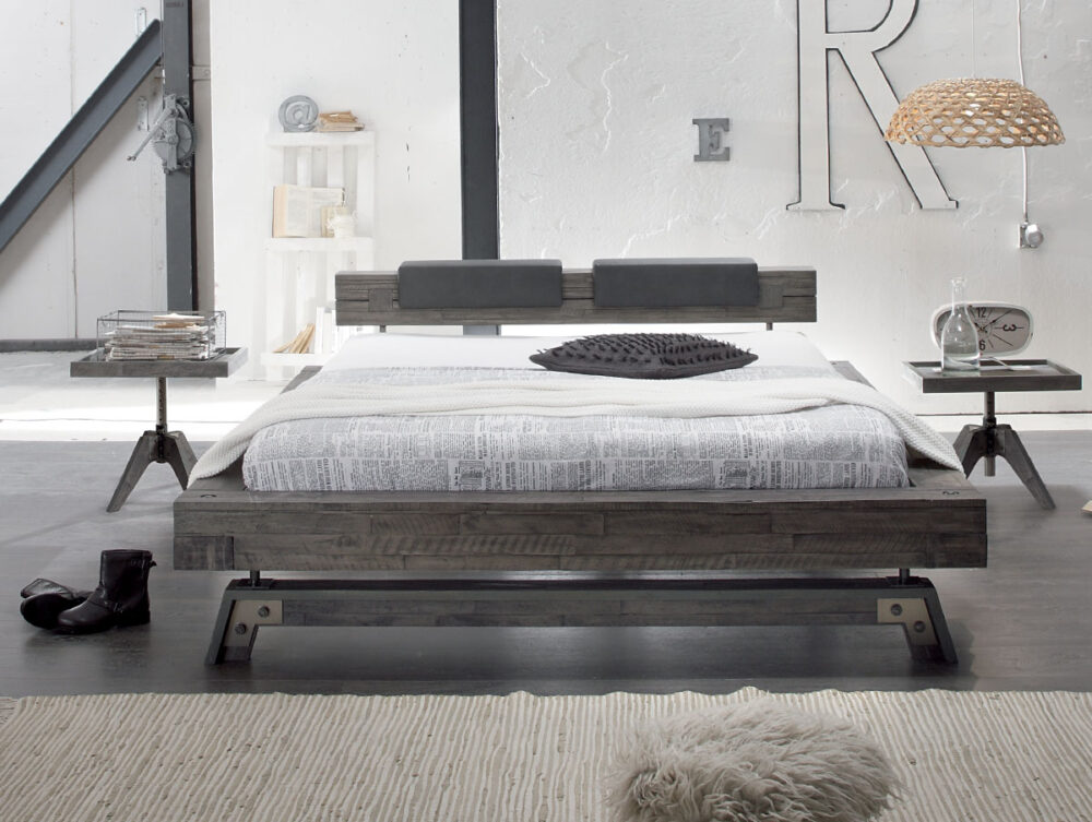 Hasena Bett Factory-Line Bloc 16 Akazie Vintage grey massiv