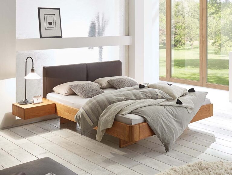 Hasena Bett Oak-Line Modul Eiche Massiv Natur mit Kopfteil Airo