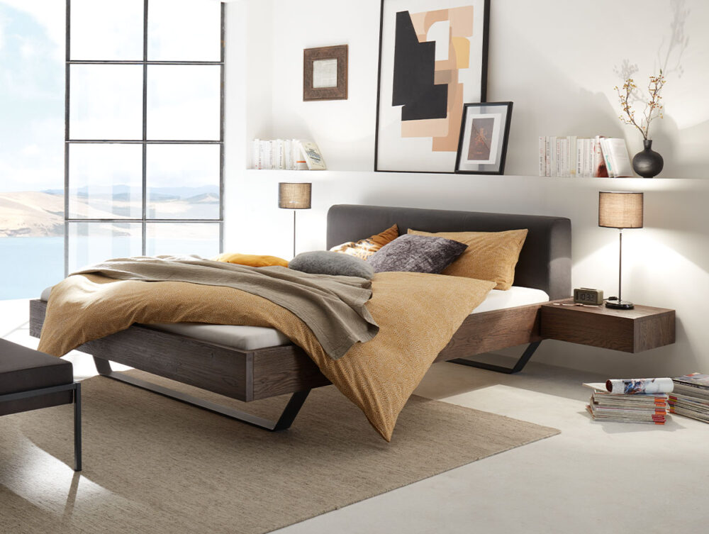 Hasena Bett Cadro 18 Wildeiche coffee