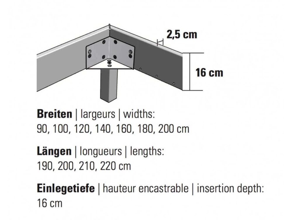Movie-Line Rahmen Masse Details Grösse