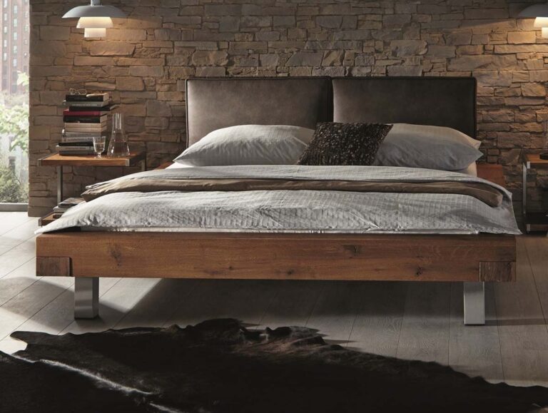 Hasena Bett Oak-Wild Wildeiche massiv Aosta
