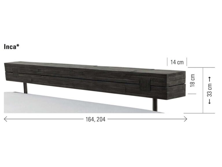 Kopfteil Inca Bett Akazie massivholz Hasena