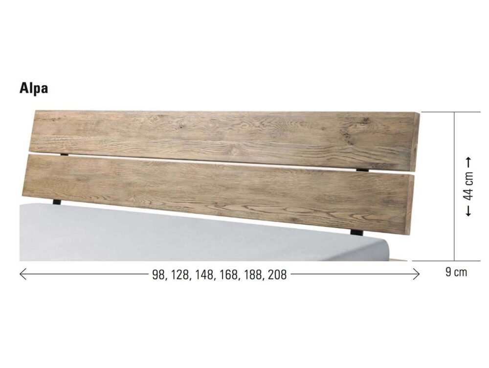 Hasena Bett Oak-Vintage Kopfteil Alpa Wildeiche Vintage