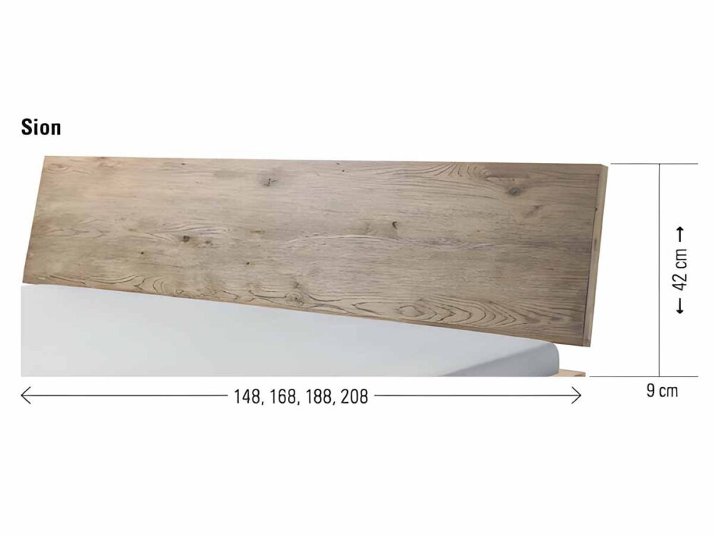 Hasena Bett Oak-Vintage Kopfteil Sion Wildeiche Vintage
