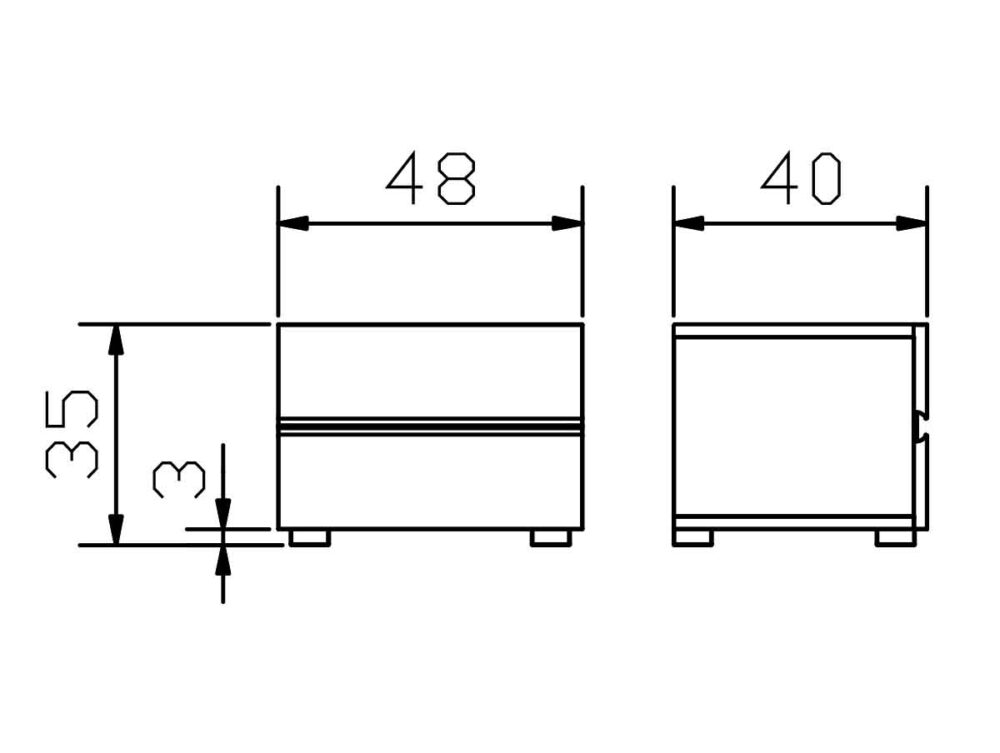 Hasena Nachttisch Dupla Masse