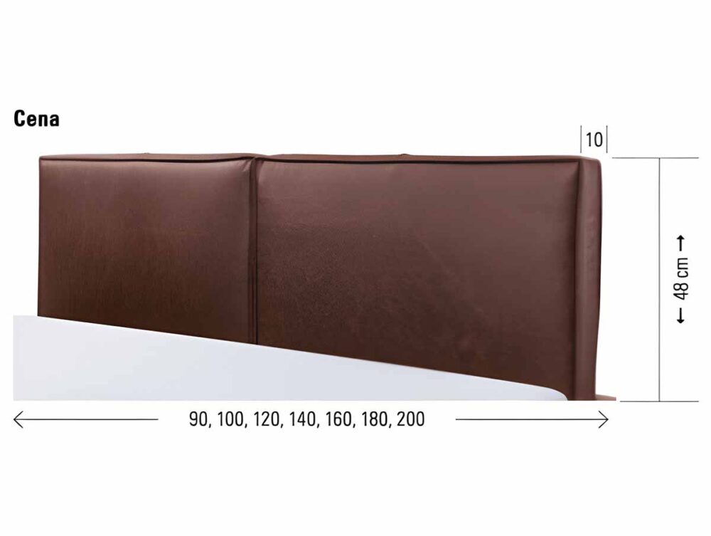 Hasena Bett Kopfteil Cena Masse gepolstert Kunstleder Echtleder Masse Grösse